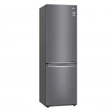 Prednja i bočna strana frižidera sa zamrzivačem LG, sivi, dvoja vrata